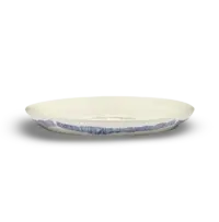 SERAX-OTTOLENGHI - OTTOLENGHI – FEAST Servierplatte Tief S – White + Swirl Stripes Blue - Small (Tief) - ø 34 x H4 CM