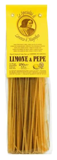 LORENZO IL MAGNIFICO - Linguine mit Ztonen und Pfeffer - Nudeln aus Hartweizengrieß mit Zitronen und Pfeffer