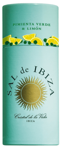 SAL DE IBIZA - Granito pimienta verde e limón - Meersalz mit grünem Pfeffer und Zitrone im Streuer