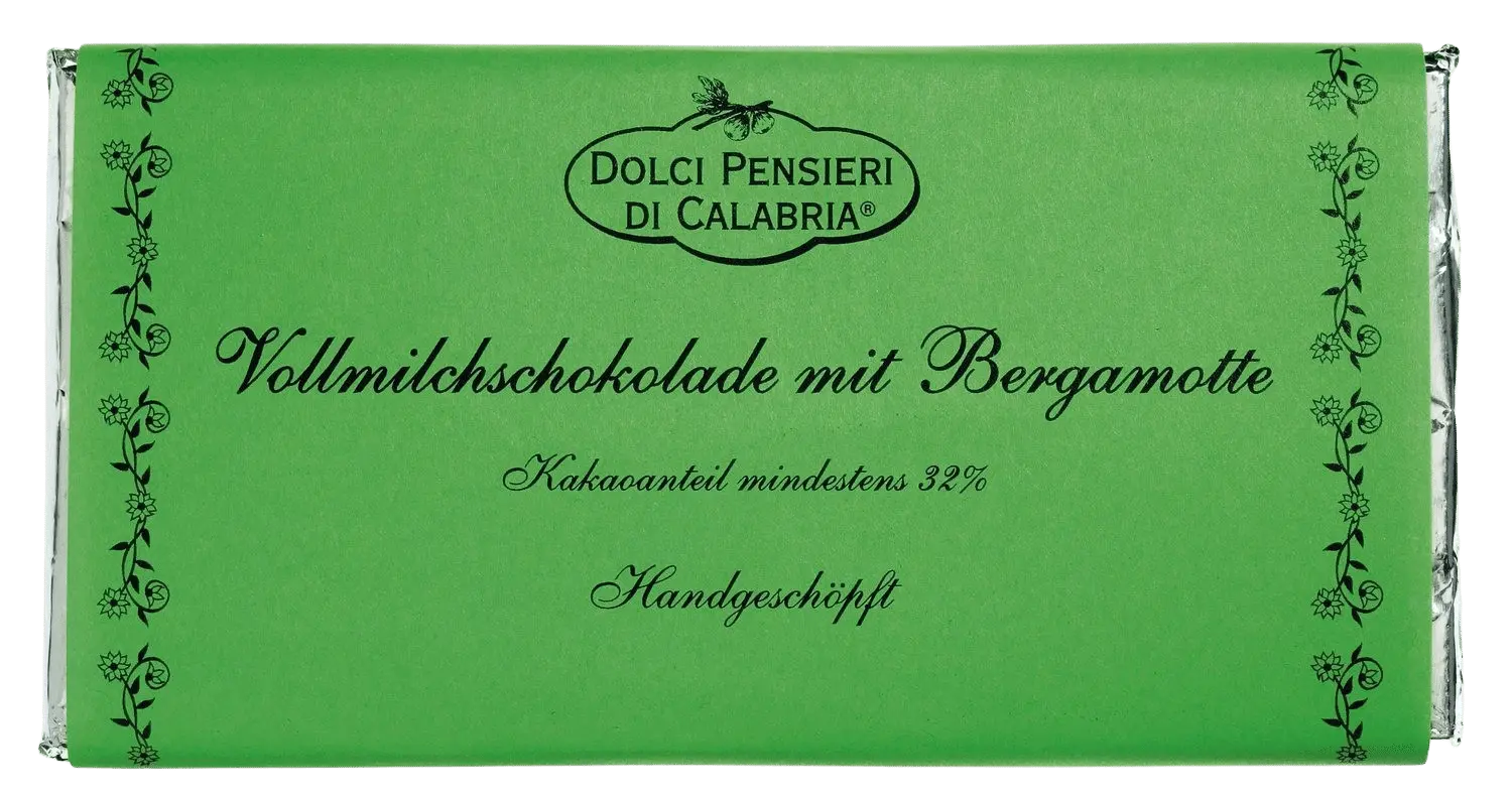 DOLCI PENSIERI - Vollmilchschokolade mit Bergamotte - Handgeschöpfte Vollmilchschokolade mit Bergamotte