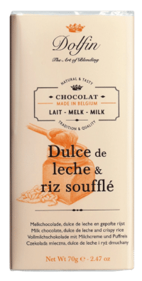 DOLFIN - Vollmilchschokolade mit Milchcreme und Puffreis